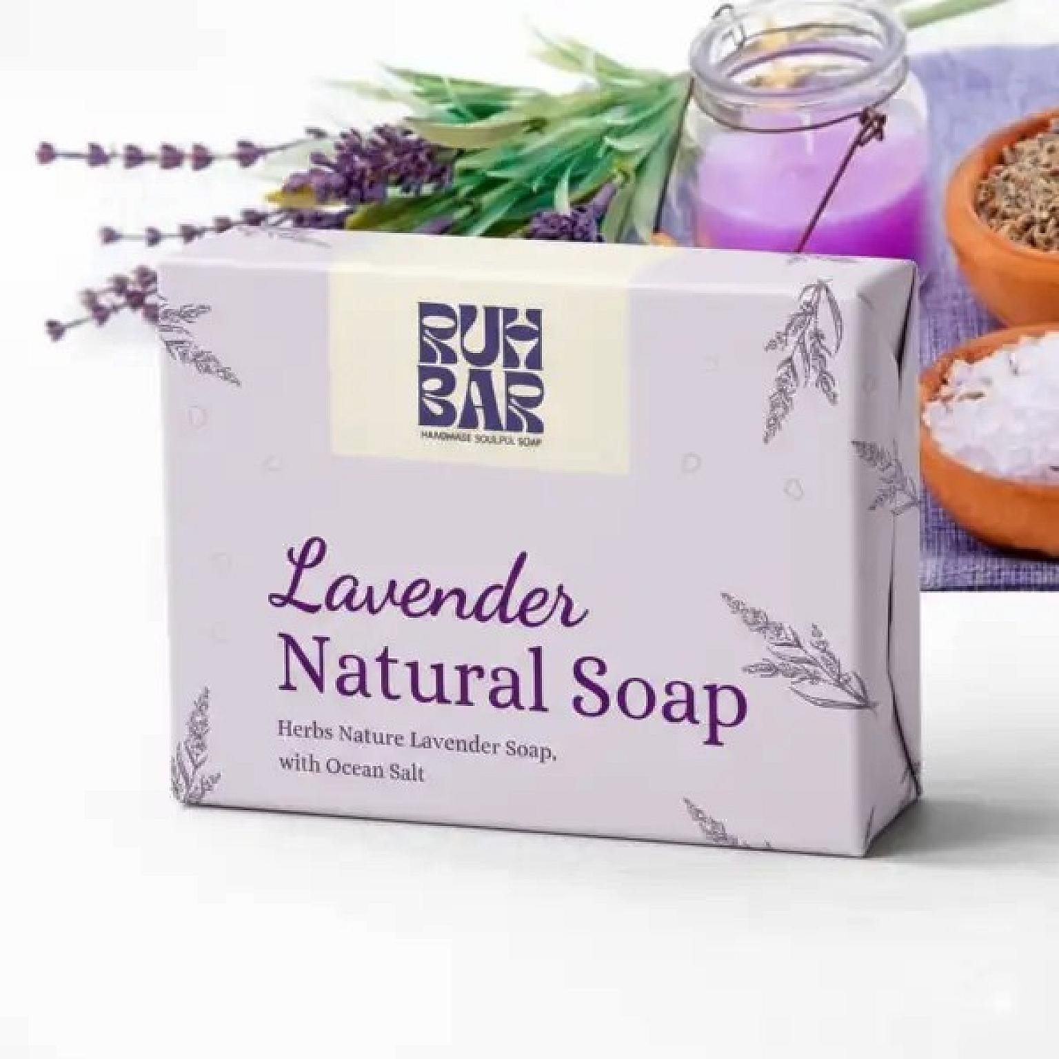 Ruh Bar Lavender Natural Soap – Herbal Handmade Soap with Ocean Salt