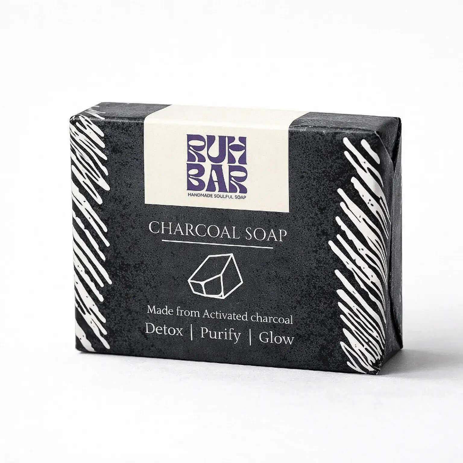 Ruh Bar Charcoal Soap – Handmade Activated Charcoal Soap for Deep Cleansing